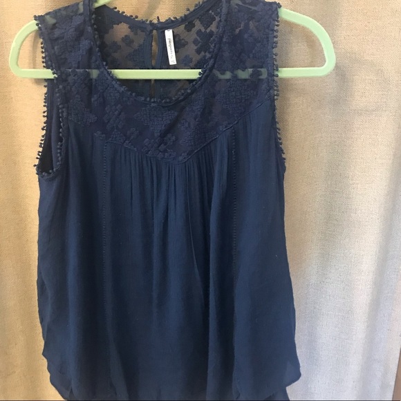 Passport Cotton Lace and Rayon Boho Top - Picture 1 of 5